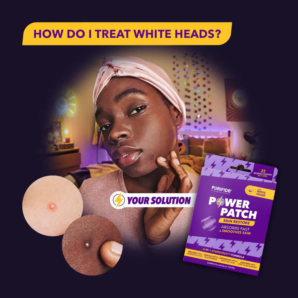 Acnecide + Purifide Power Patch Skin Restore Hydrocolloid Pimple Patches x23 - Image 2
