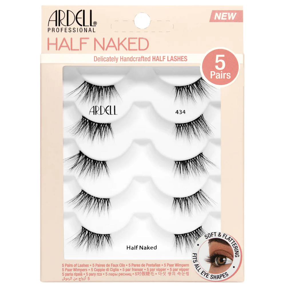 Ardell Multipack Half Naked Lashes 434 Black 5 Pairs