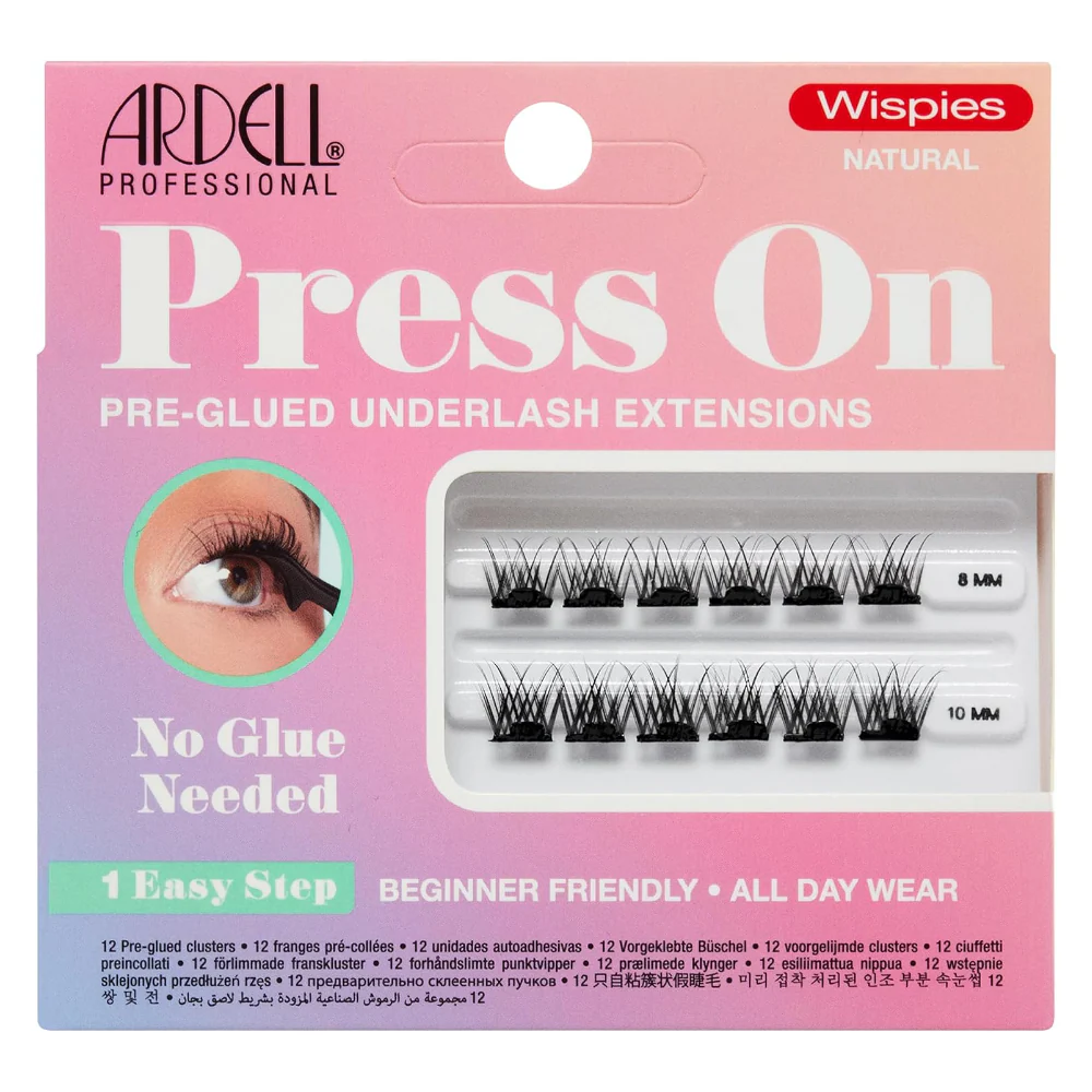 Ardell Press On Pre-Glued Underlash Extensions Wispies Natural Black