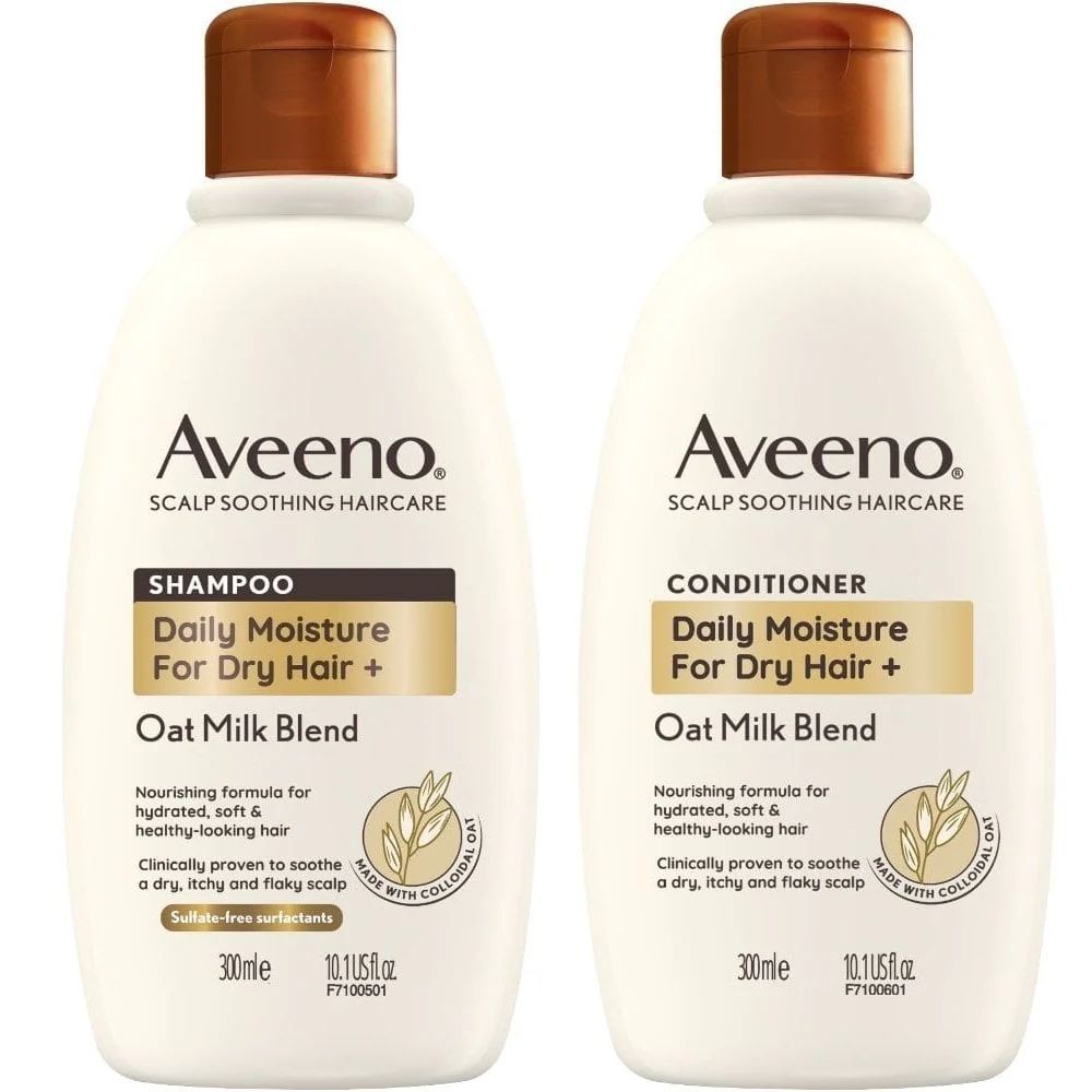Aveeno Daily Moisture+ Oat Milk Blend Shampoo & Conditioner Twin 2 x 300ml