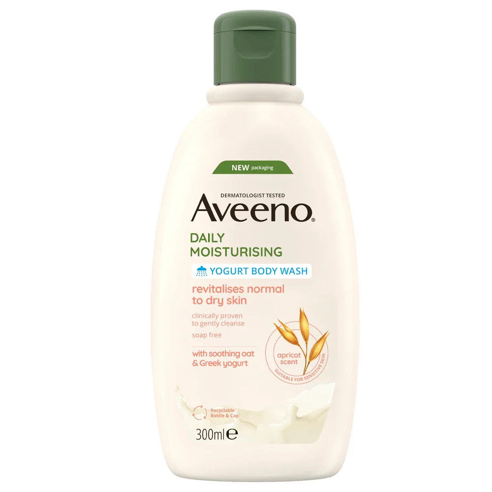 Aveeno Daily Moisturising Yogurt Body Wash Apricot & Honey 300ml