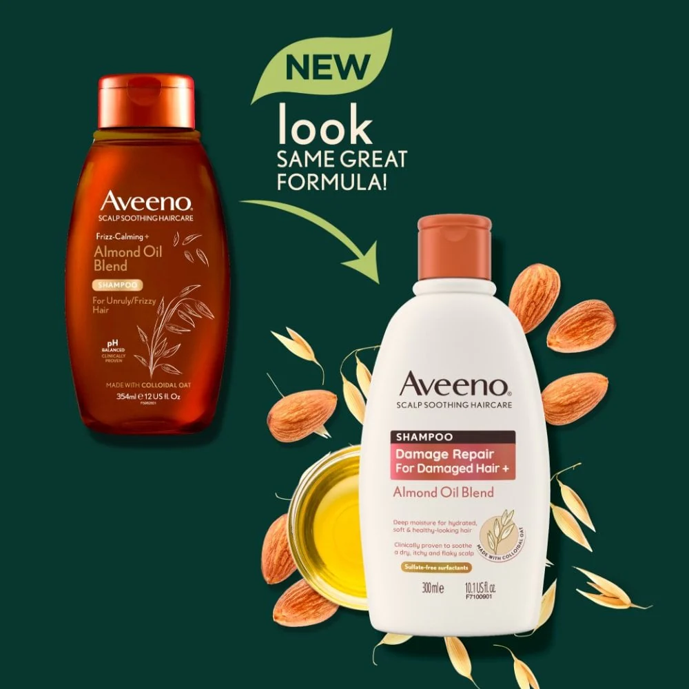 Aveeno Damage Repair+ Almond Oil Blend Conditioner 300ml - Image 5