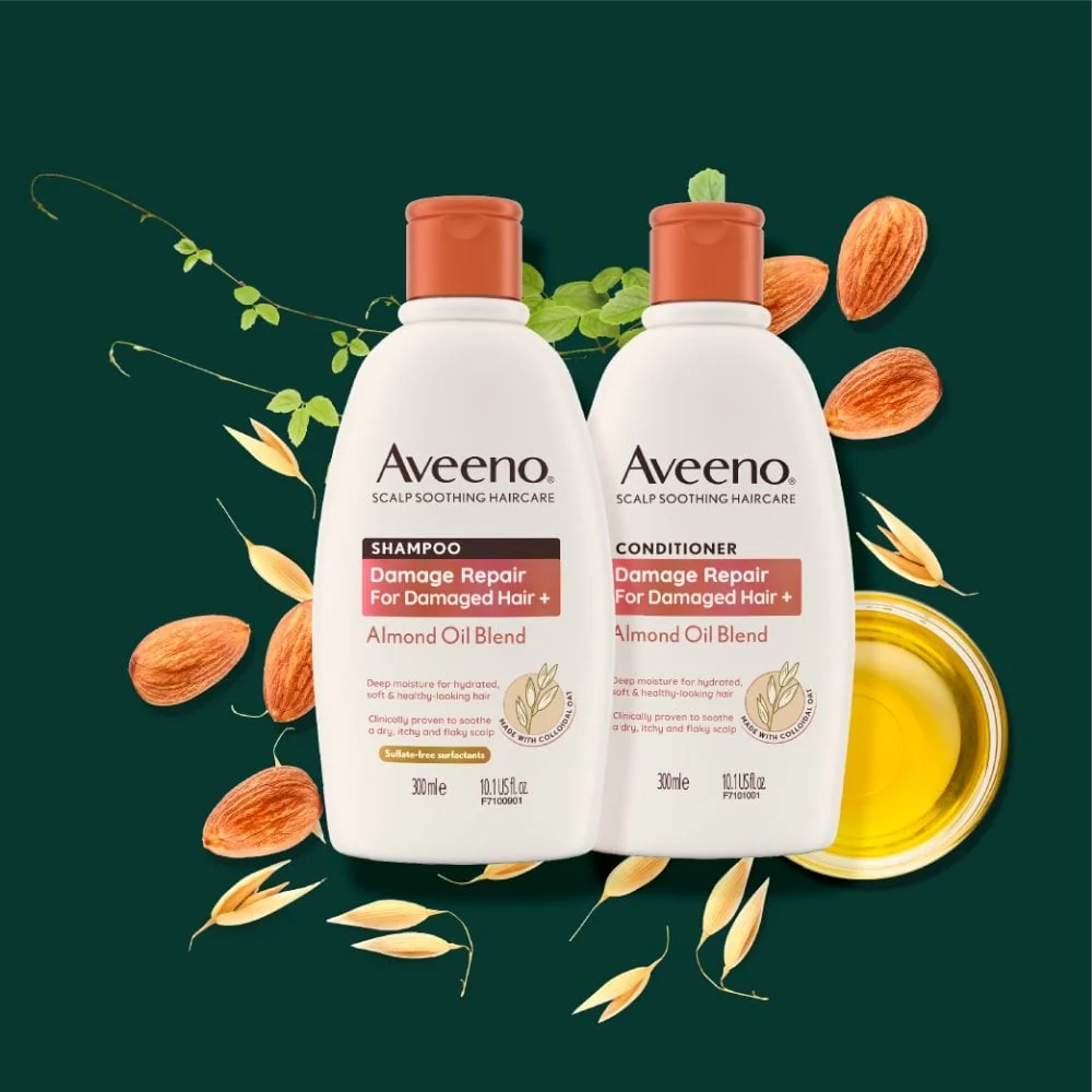 Aveeno Damage Repair+ Almond Oil Blend Conditioner 300ml - Image 6