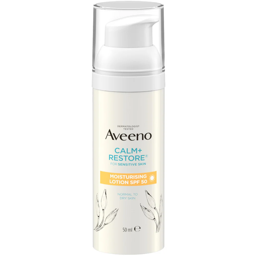 Aveeno Face Calm+ Restore Moisturising Lotion SPF50 50ml - Image 2