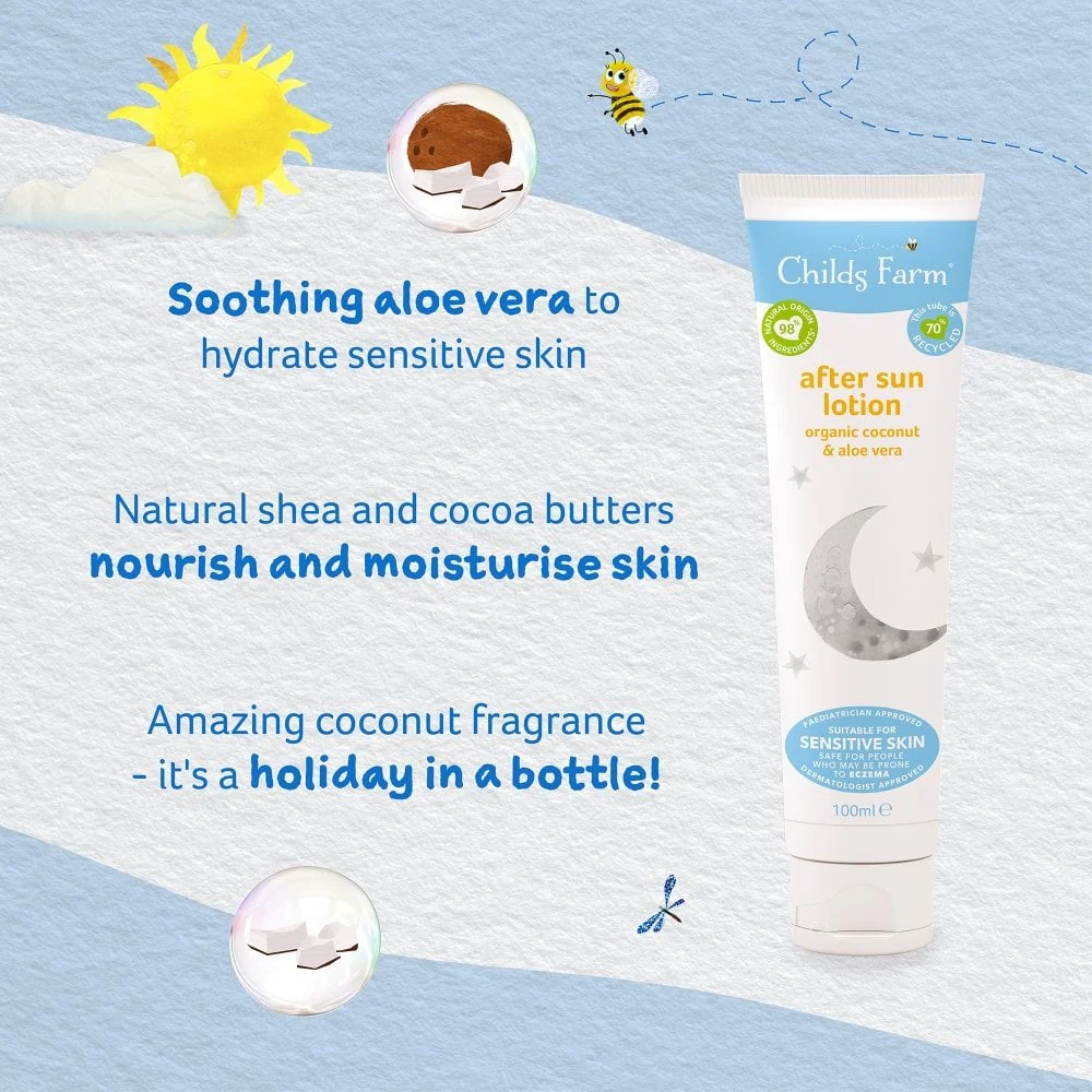 Childs Farm Organic Coconut & Aloe Vera Natural After Sun Lotion 100ml - Image 4