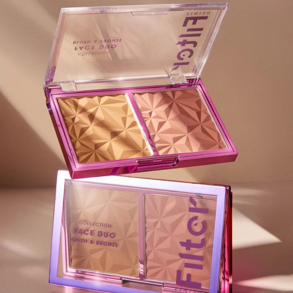 Collection Cosmetics Filter Finish Blush & Bronze 2 Colour Face Makeup Palette - Image 4