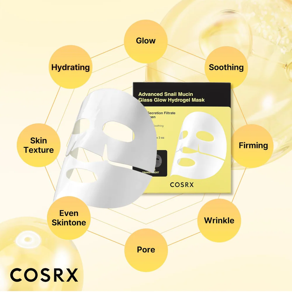 CosRx Advanced Snail Mucin Glass Glow Hydrogel Sheet Mask 34g - Image 5