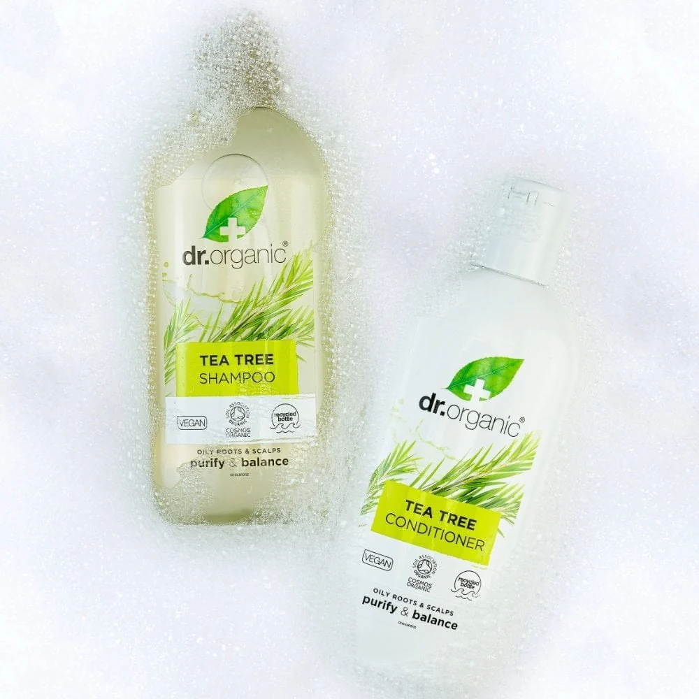 Dr. Organic Tea Tree Shampoo & Conditioner Twin 2 x 265ml - Image 4