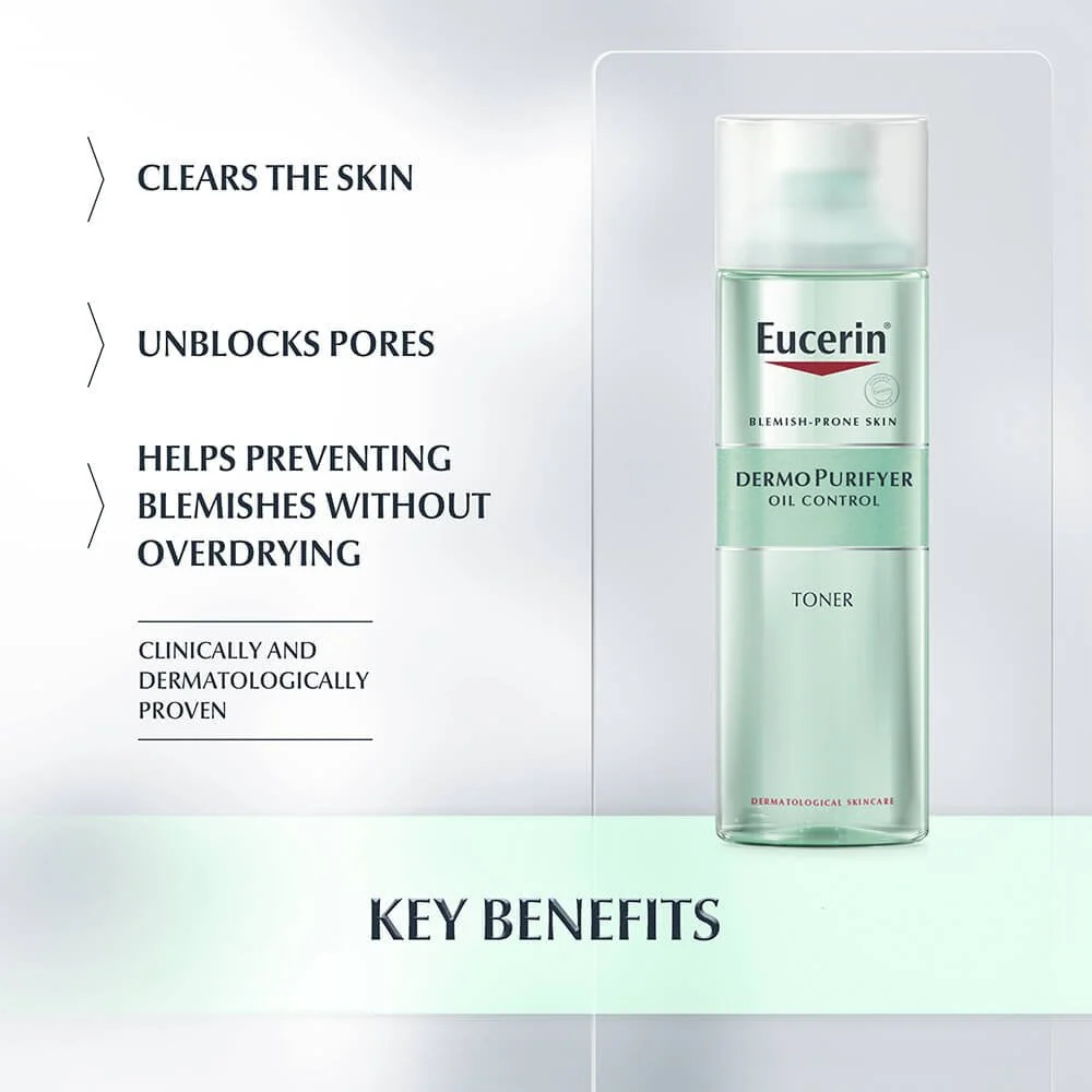 Eucerin DermoPurifyer Oil Control Facial Toner 200ml - Image 3