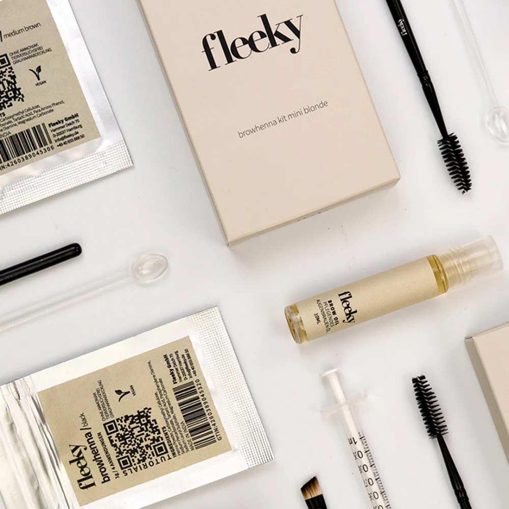 Fleeky Browhenna Mini Kit Light Brown - Image 3