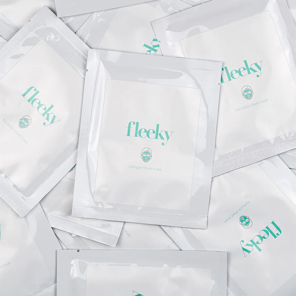 Fleeky Collagen Sheet Masks Pack of 5 - Image 4