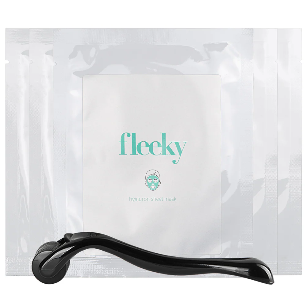 Fleeky Hyaloron Sheet Mask & Dermaroller