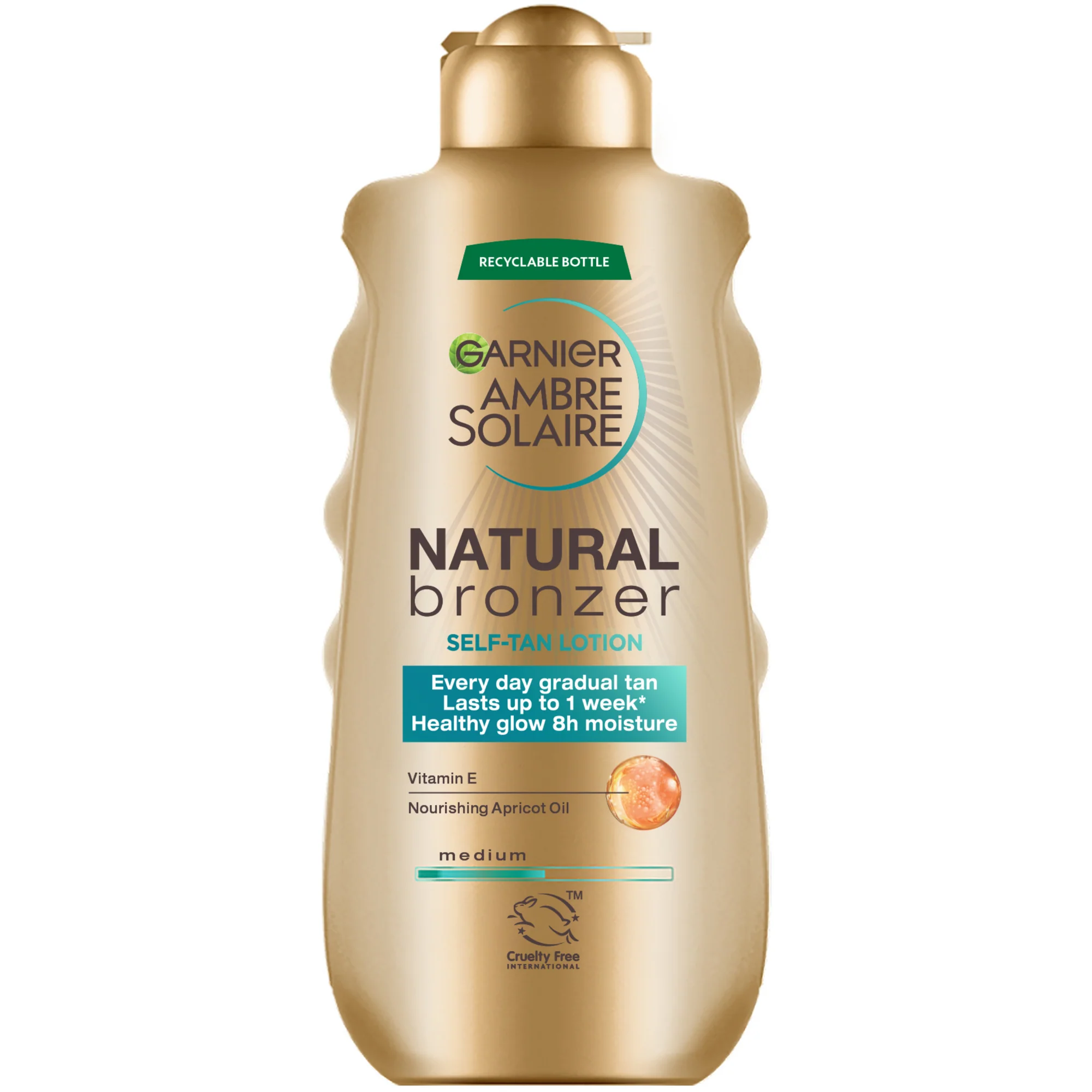 Garnier Ambre Solaire Natural Bronzer Self Tan Lotion Medium 175ml