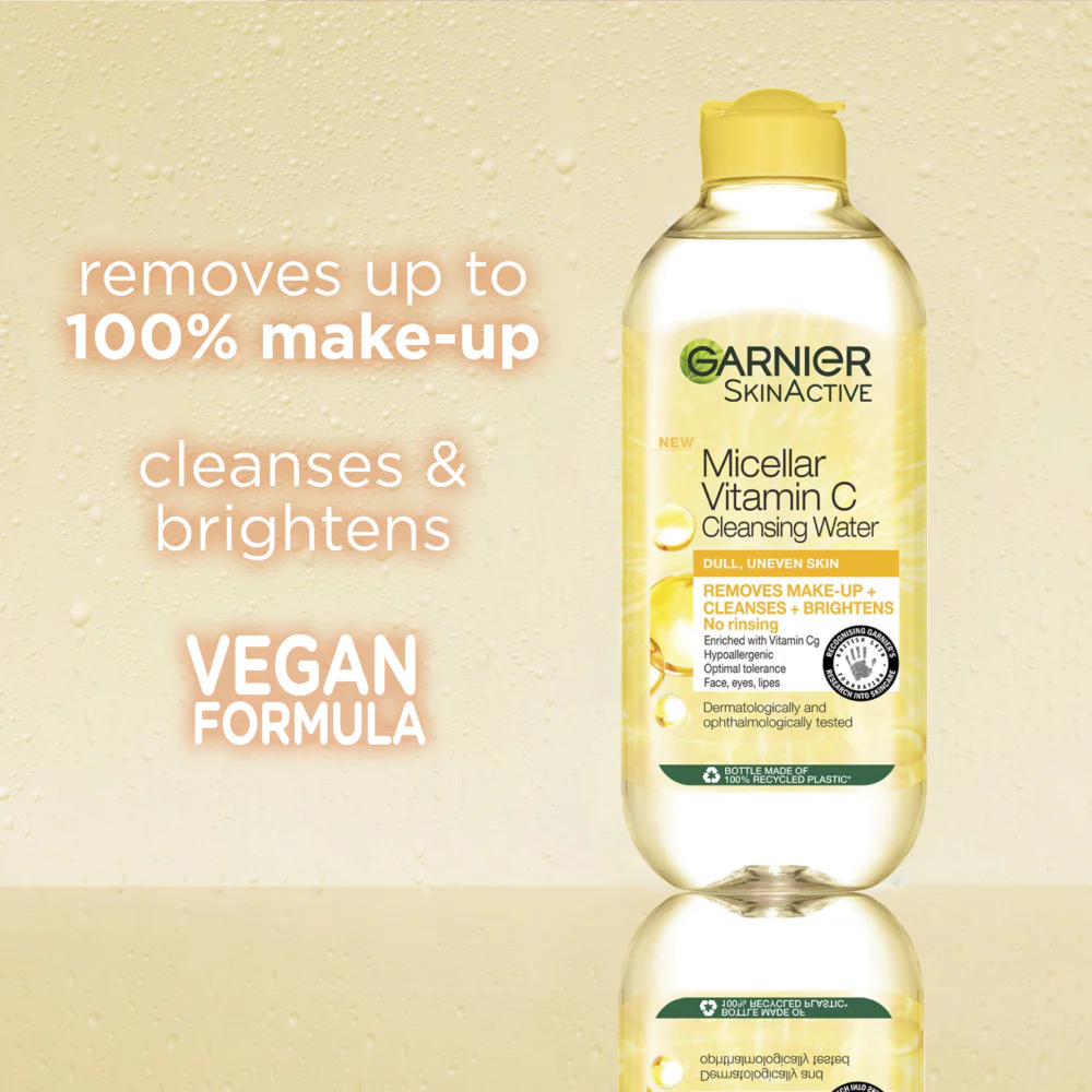 Garnier Skin Active Micellar Cleansing Vitamin C Water 400ml - Image 2