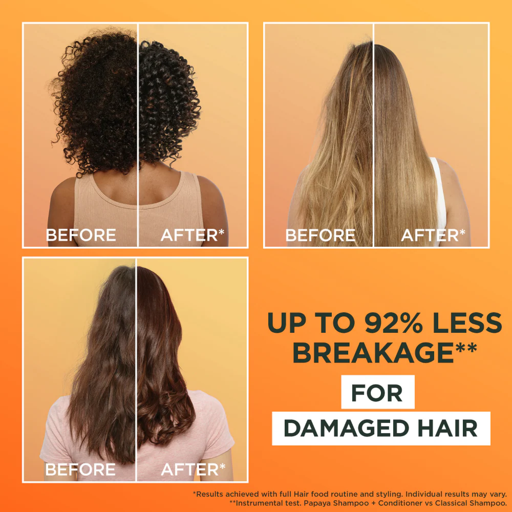 Garnier Ultimate Blends Papaya Hair Food Repairing Multi-Use Hair Mask 350ml - Image 2