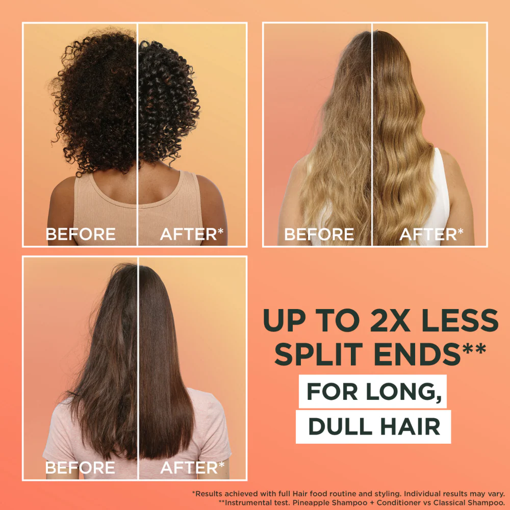 Garnier Ultimate Blends Pineapple Hair Food Glowing Lengths Multi-Use Hair Mask 400ml - Image 2
