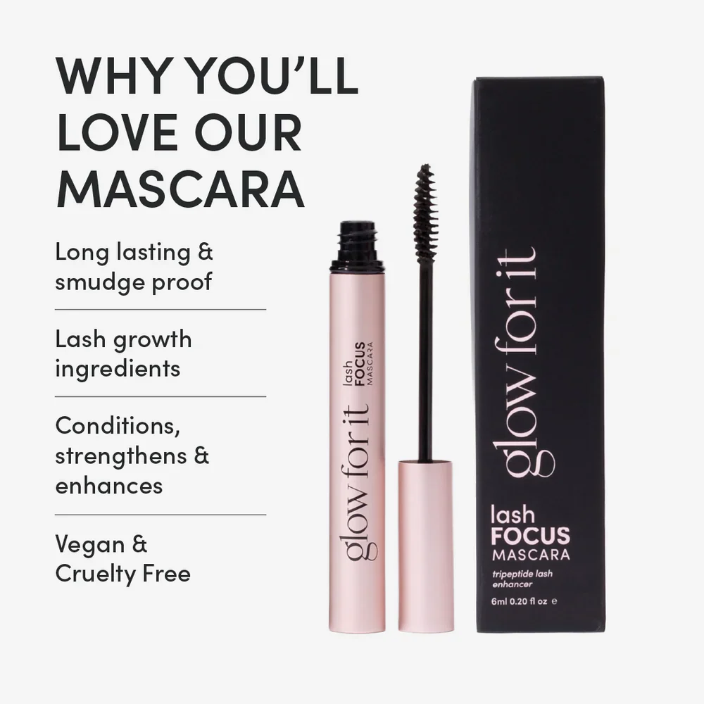 Glow For It Focus Lash Growth Mascara Black 6ml - Image 4