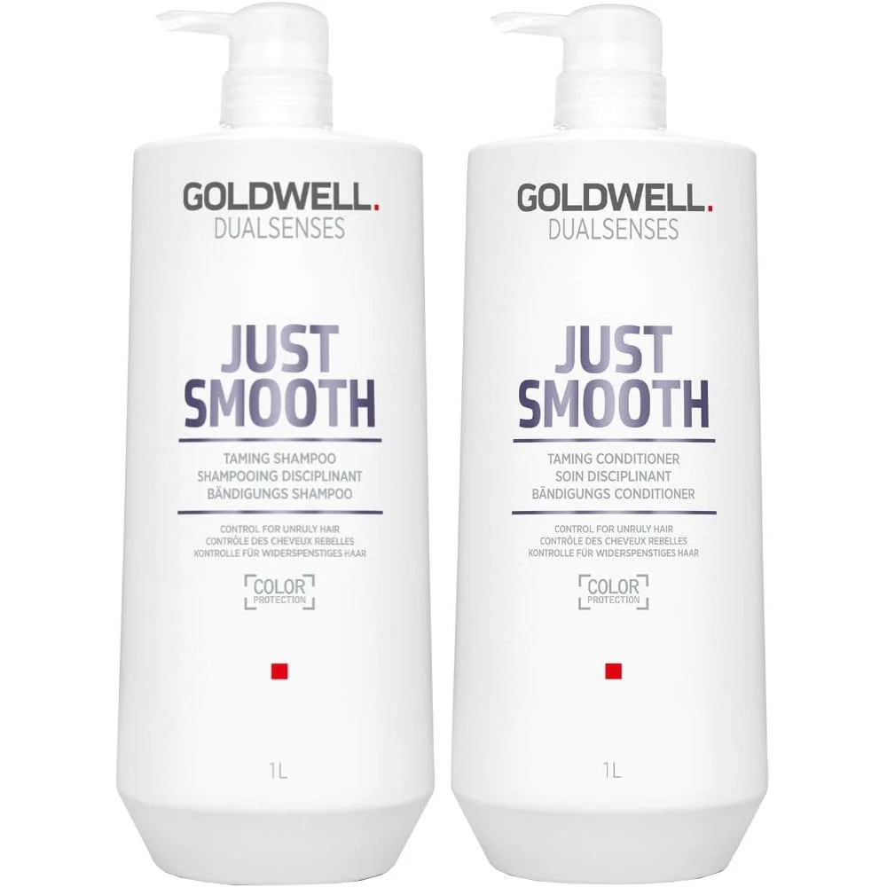 Goldwell DualSenses Just Smooth Taming Shampoo & Conditioner Twin 2 x 1000ml