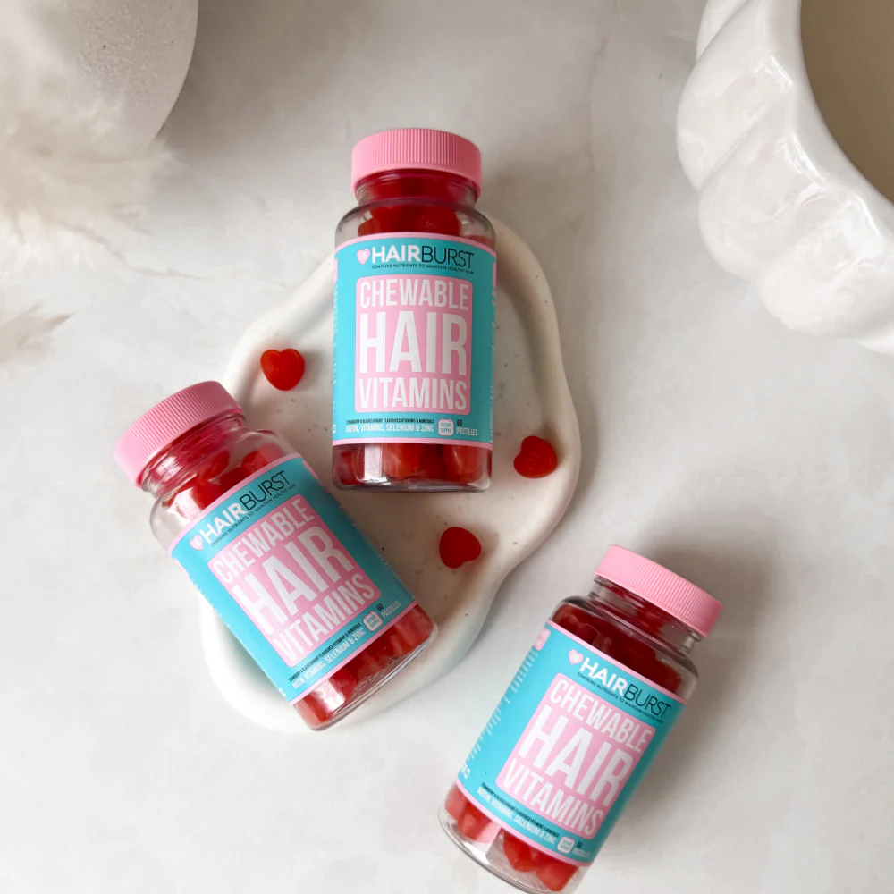 Hairburst Chewable Strawberry Hair Vitamins Gummies x60 - Image 2