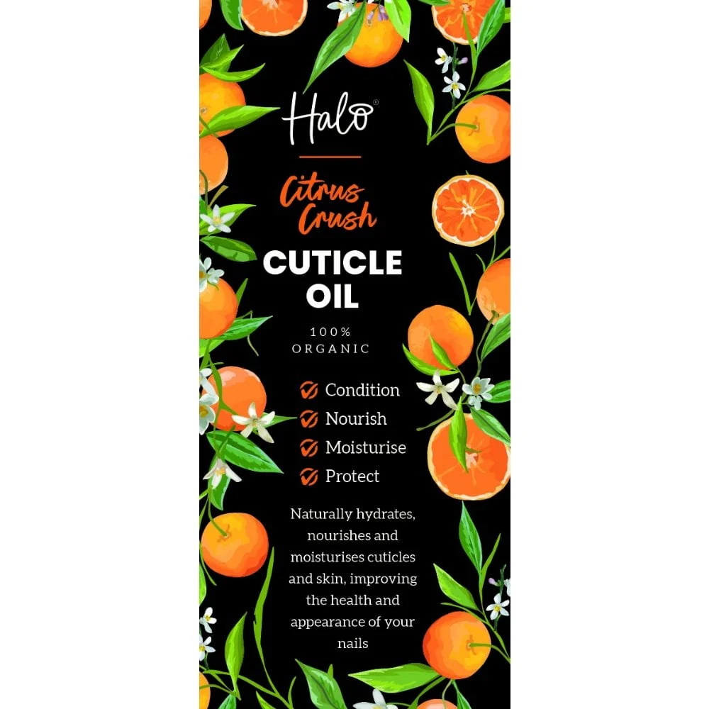 Halo Citrus Crush Cuticle Oil with Jojoba Oil for Dry Cuticles 15ml - Image 2