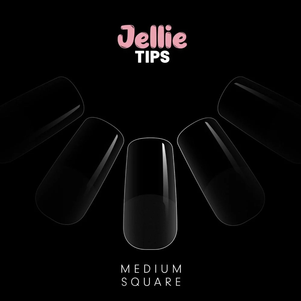 Halo Jellie Tips Soft Gel Nail Tips Medium Square x480 Sizes 0-11 - Image 2