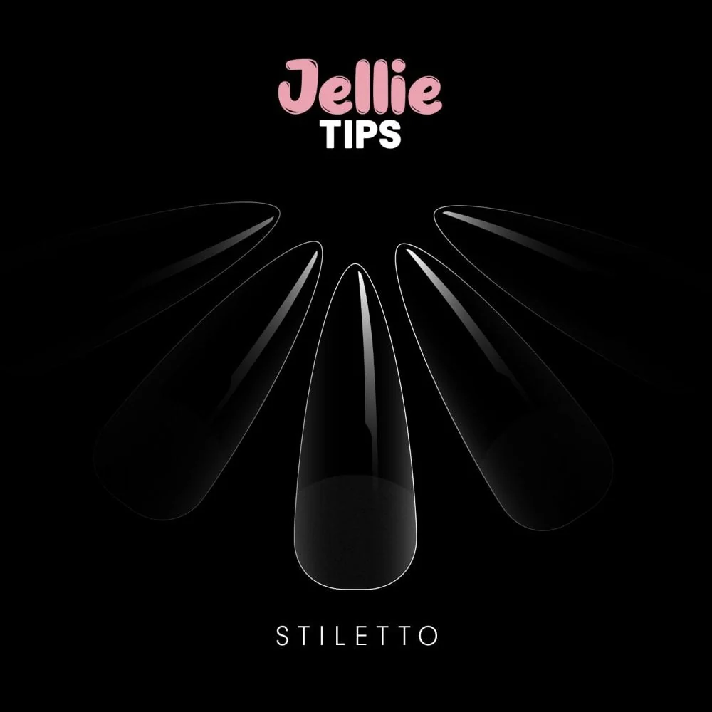 Halo Jellie Tips Soft Gel Nail Tips Stiletto x480 Sizes 0-11 - Image 2