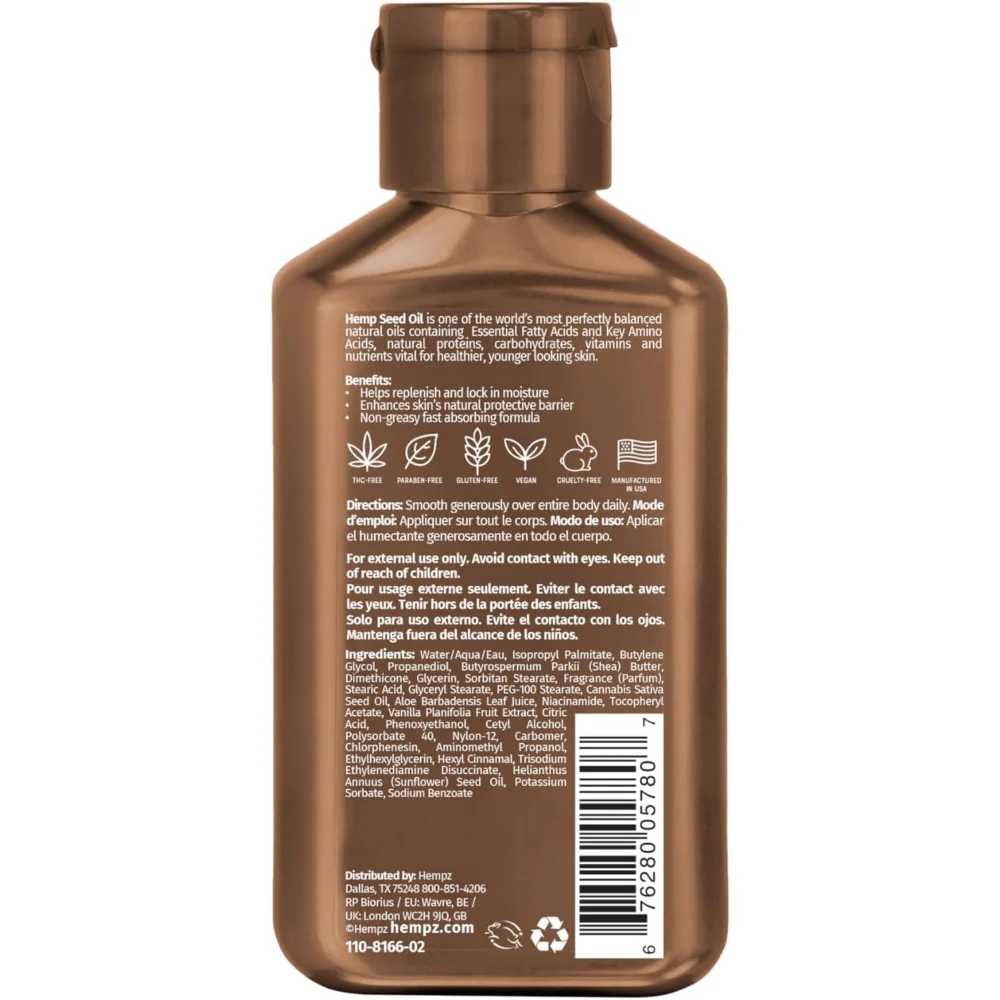 Hempz Mini Vanilla Lux Herbal Body Moisturiser 66ml - Image 4