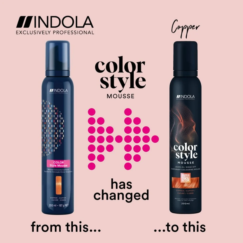 Indola Colour Style Mousse Copper 200ml - Image 4
