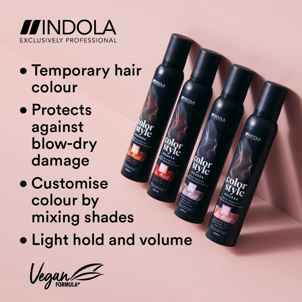 Indola Colour Style Mousse Red 200ml - Image 5