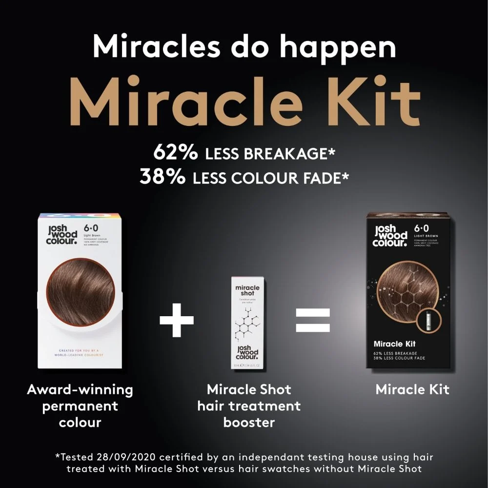 Josh Wood Colour 6.0 Light Brown Colour Miracle Permanent Colour Kit - Image 5