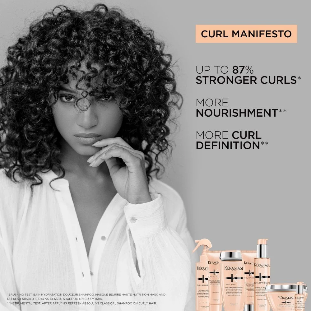 Kérastase Curl Manifesto Creme De Jour Fondamentale Frizz-Reducing Leave-In Treatment 150ml - Image 4