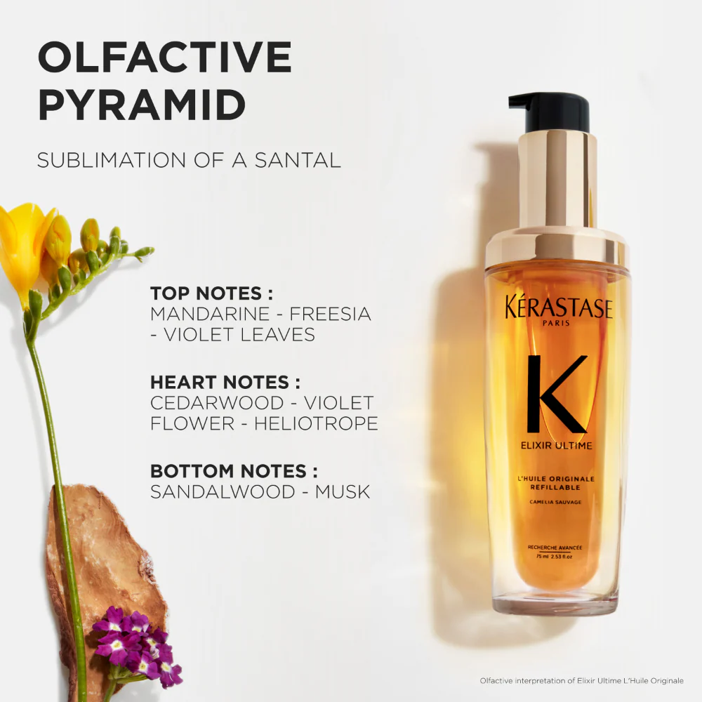 Kérastase Elixir Ultime L'Huile Originale Hair Oil Refill 75ml - Image 11