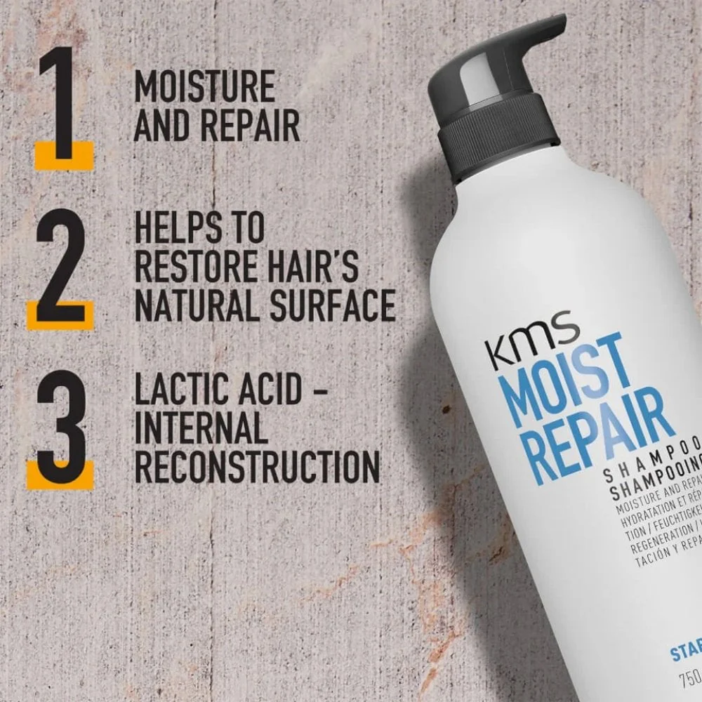 KMS Moist Repair Moisturising & Repairing Shampoo 750ml - Image 3