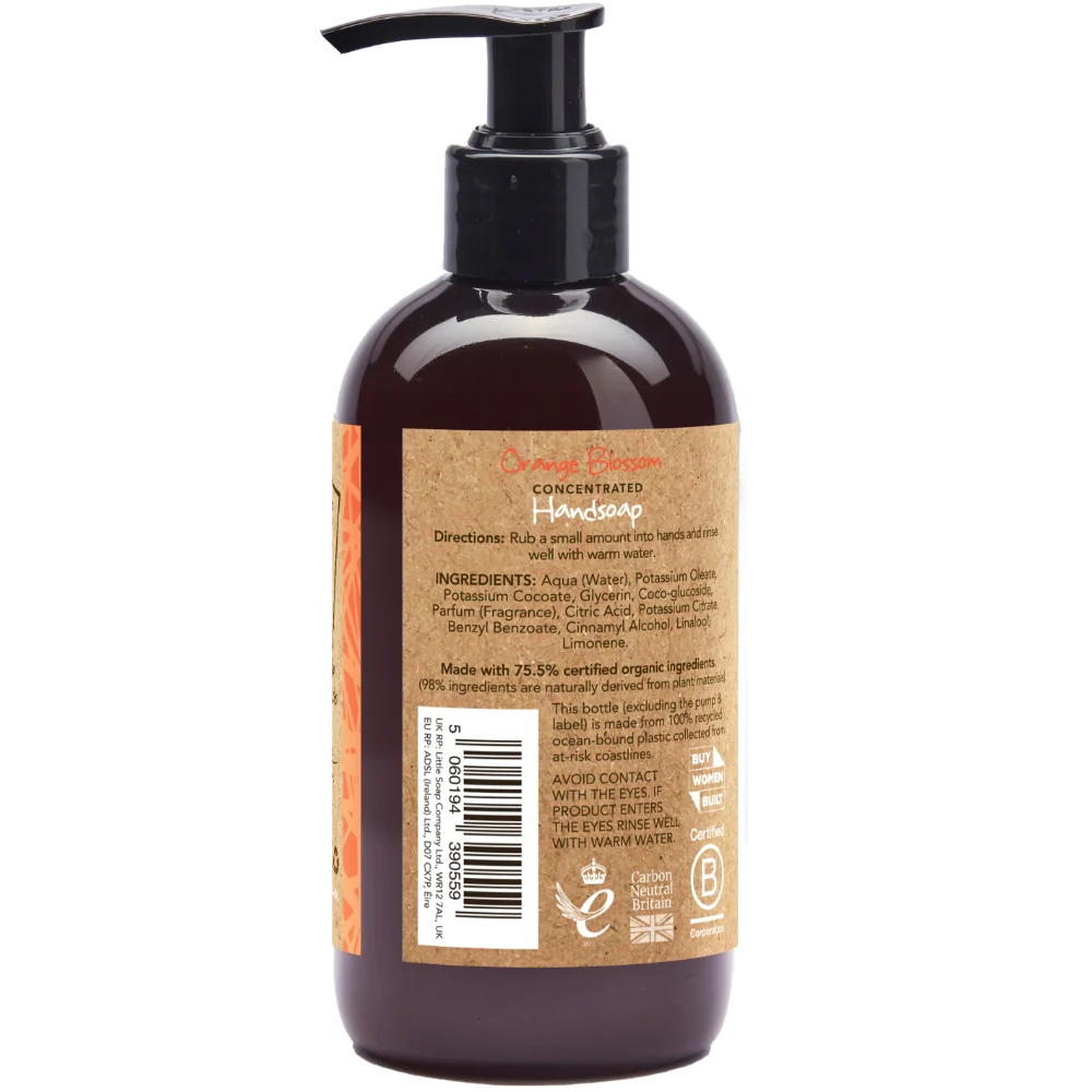 Little Soap Company Organic Concentrated Hand Soap Orange Blossom 250ml - Image 2