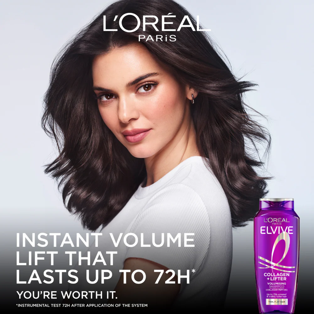 L'Oreal Paris Elvive Collagen Lifter Volumising Shampoo 250ml - Image 2