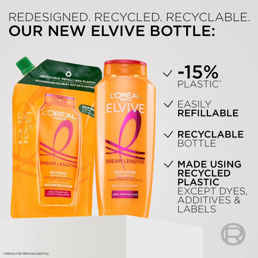 L'Oreal Paris Elvive Dream Lengths Restoring Shampoo 400ml - Image 3