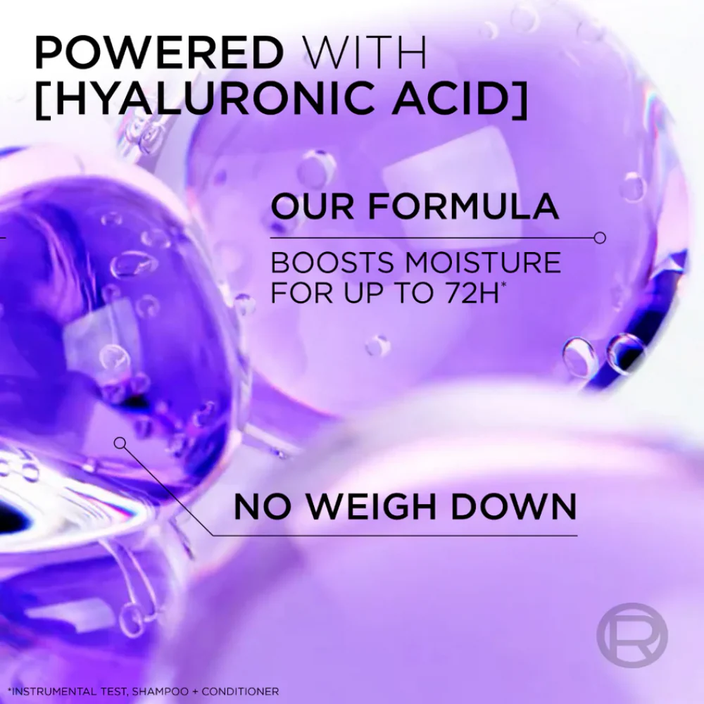 L'Oreal Paris Elvive Hydra Hyaluronic Moisture Boosting Shampoo 400ml & Conditioner 300ml Twin - Image 4
