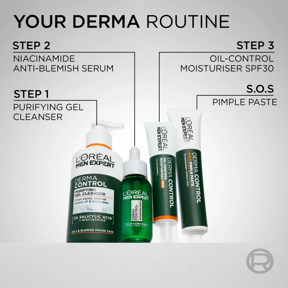 L'Oreal Paris Men Expert Derma Control Anti-Blemish Serum 30ml - Image 6