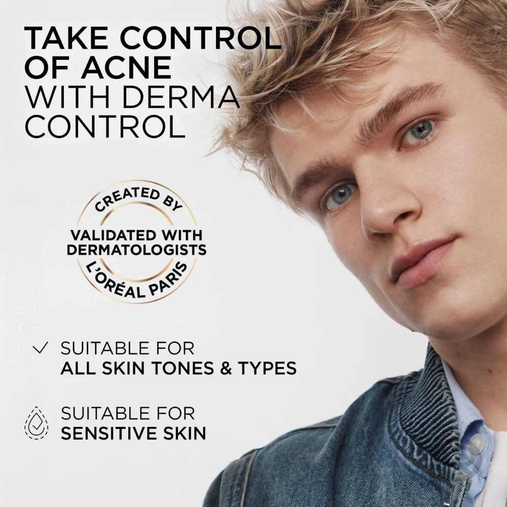 L'Oreal Paris Men Expert Derma Control Purifying Gel Cleanser 260ml - Image 6