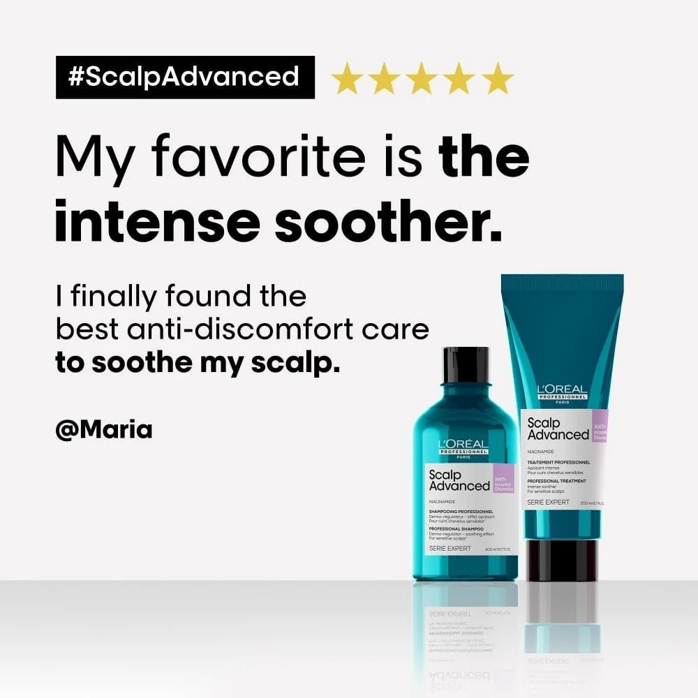 L'Oreal Professionnel Serie Expert Scalp Advanced Anti-Discomfort Dermo-Regulator Shampoo 300ml & Intense Soother Hair Treatment 200ml Twin - Image 7