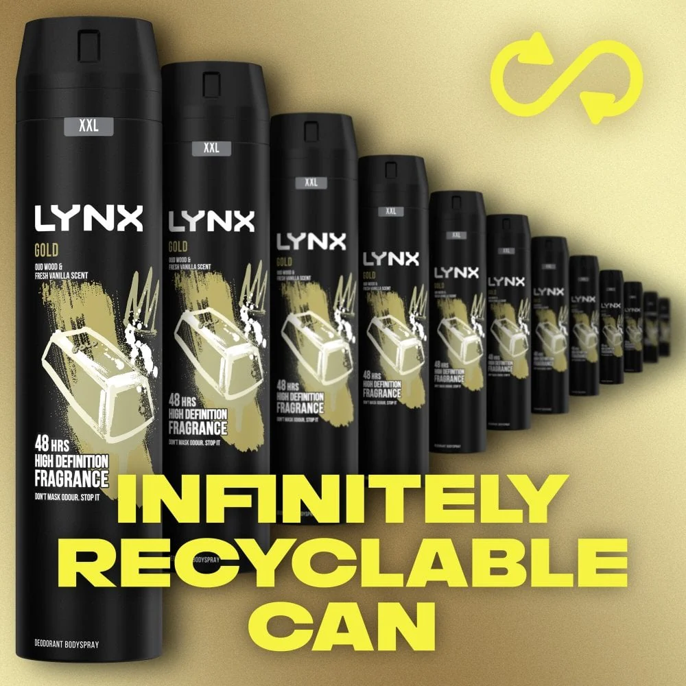 Lynx XXL Gold 48h Oudwood & Fresh Vanilla Deodorant Body Spray 250ml - Image 7