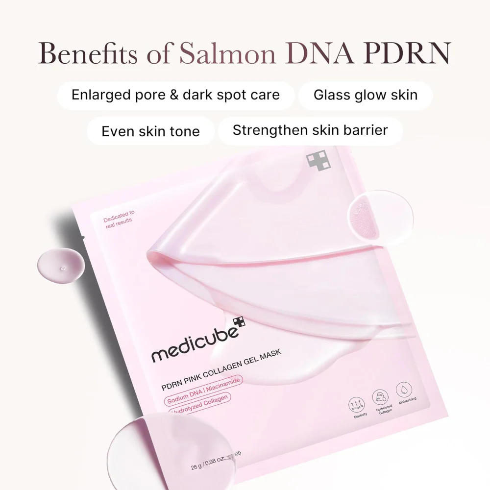 Medicube PDRN Pink Collagen Gel Mask Pack 4 x 28ml - Image 6