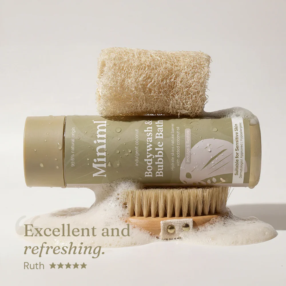 Miniml Body Wash & Bubble Bath Indulgent Coconut 400ml - Image 4