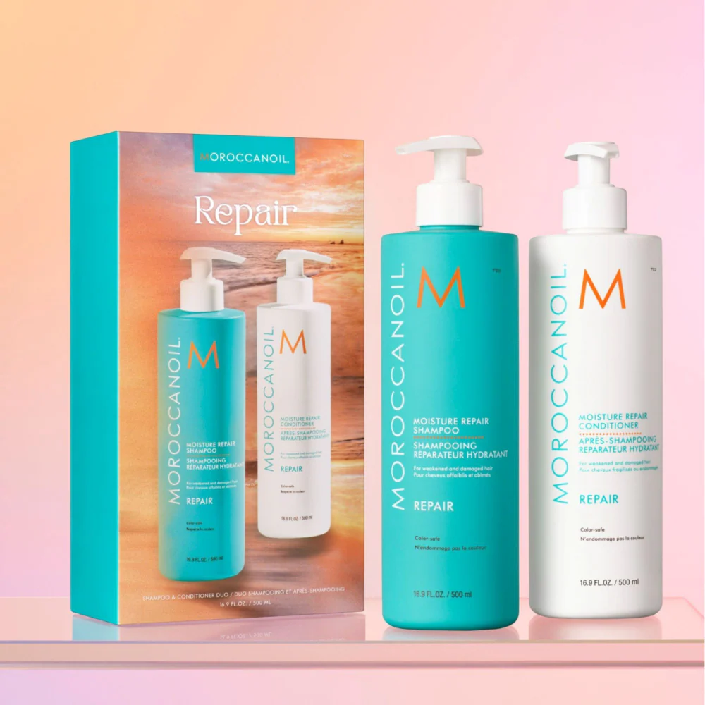 Moroccanoil Moisture Repair Shampoo & Conditioner Twin 2 x 500ml - Image 2