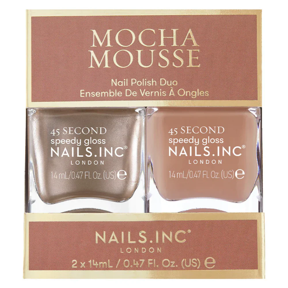 Nails Inc. Mocha Mousse Nail Polish Duo 2 x 14ml