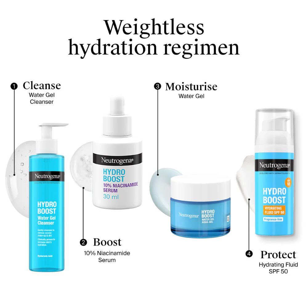 Neutrogena Hydro Boost Water Gel Cleanser Fragrance-Free 200ml - Image 3