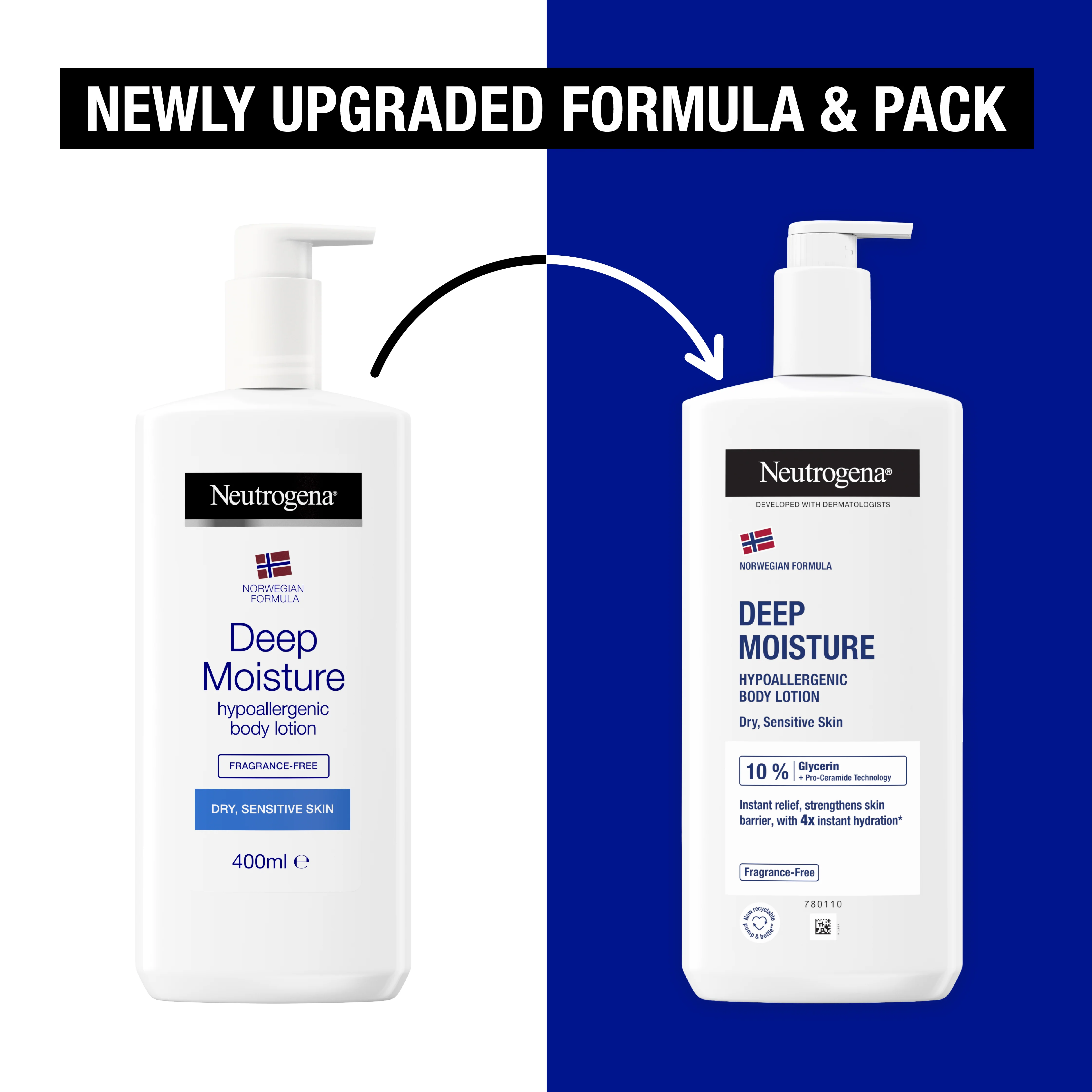 Neutrogena Norwegian Formula Deep Moisture Hypoallergenic Body Lotion 400ml - Image 2