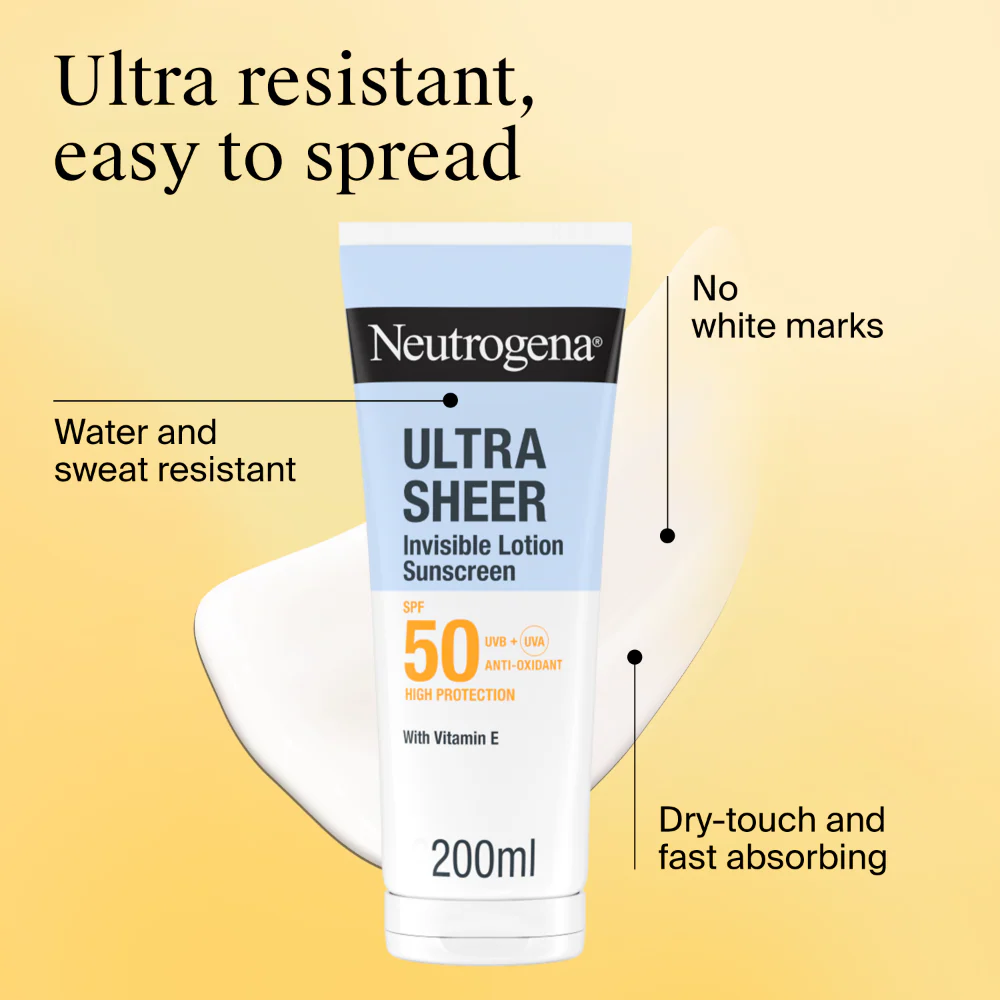 Neutrogena Ultra Sheer Invisible Hydration Body Lotion Sunscreen SPF30 200ml - Image 6