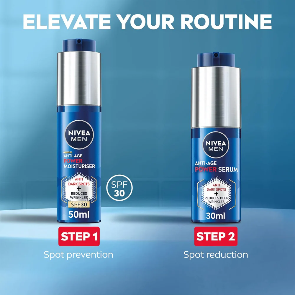 Nivea Men Anti-Age 2-In-1 Power Face Moisturiser SPF30 50ml - Image 7