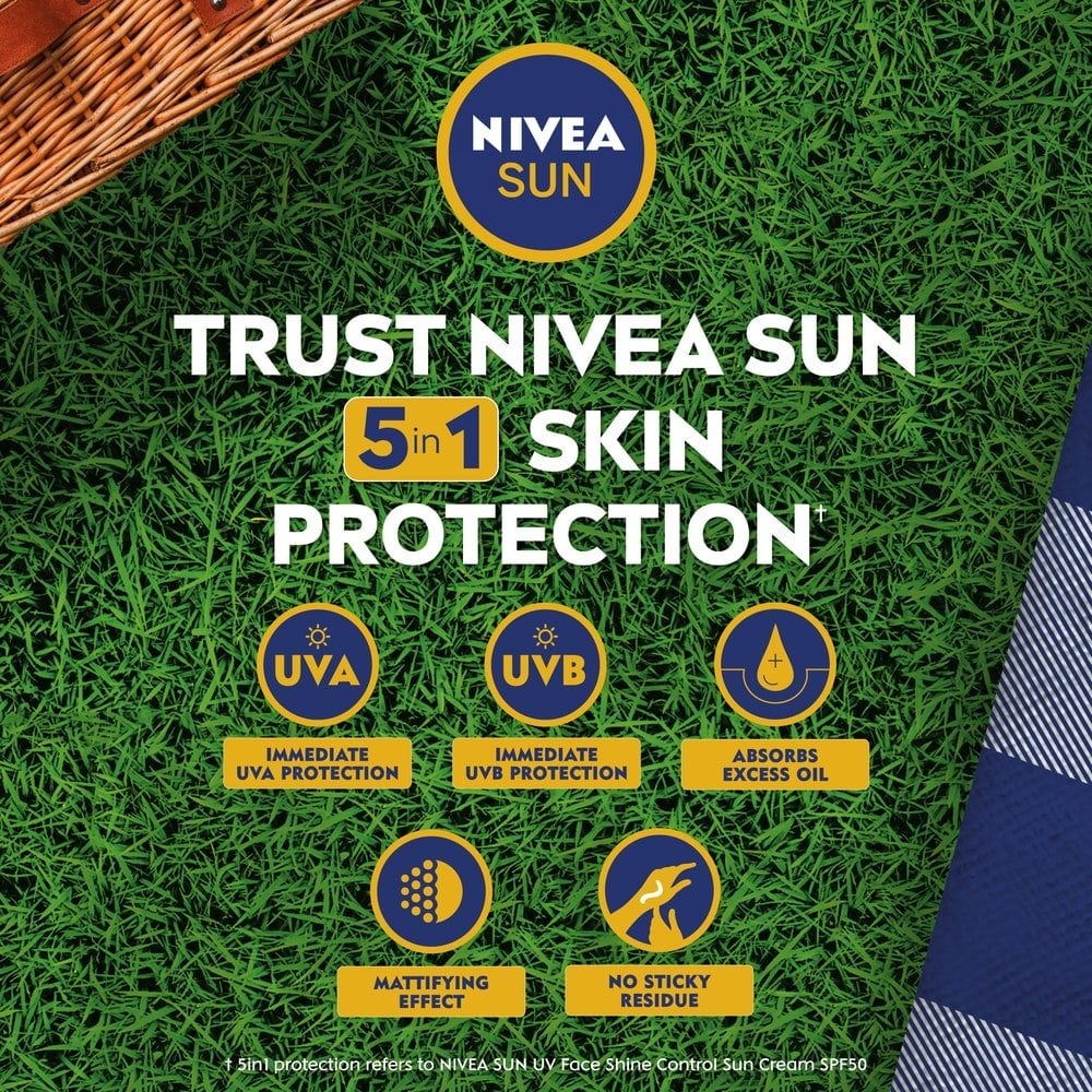 Nivea Sun UV Face Shine Control Mattifying Effect SPF50 50ml - Image 4